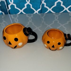 FINAL SALE  hyde & eek pumpkin mugs regular and mini